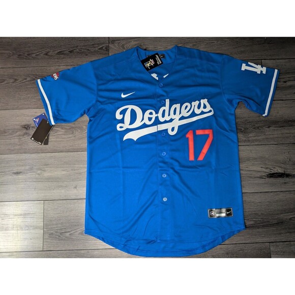 Shohei Ohtani #17 Los Angeles Dodgers Blue '24 World Series  Kanji Jersey Large - Picture 3 of 7